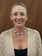 14.5-inch white howlite and mixed gemstone choker shown worn