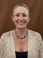 16-inch blue pearl and turquoise necklace shown worn
