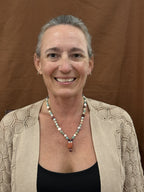 17-inch amazonite pendant necklace shown worn