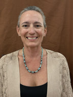 18.5-inch Burmese jade, amazonite and blue tiger’s eye necklace shown worn